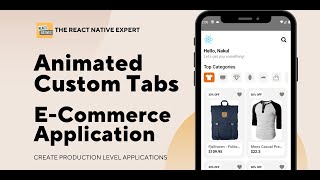 Creating custom animation tabs in E-Commerce application using React Native for Beginners
