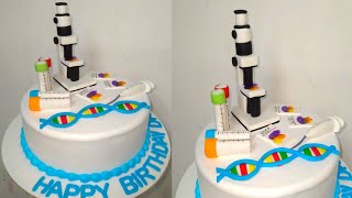 Microscope Cake | Laboratory Theme Cake | #shorts