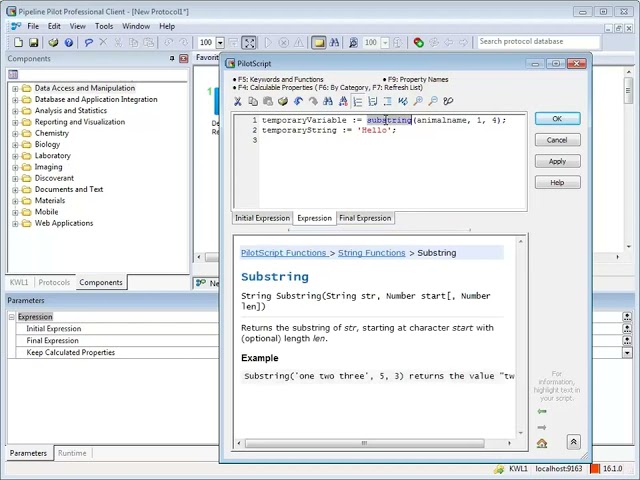 12-Use the PilotsScript Editor in Pipeline Pilot