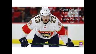Famous Carter Verhaeghe Scores Game winning Goal as Florida Panthers upset Boston Bruins Profile
