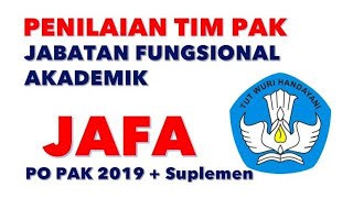 Syarat Pengajuan Jabatan Fungsional Akademik JAFA PO PAK 2019 plus Suplemen Bagi Dosen