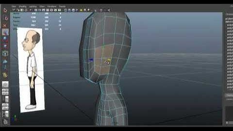 Autodesk Maya 2012 Tutorial- Low Polygon Game Character Part 2-Modeling
