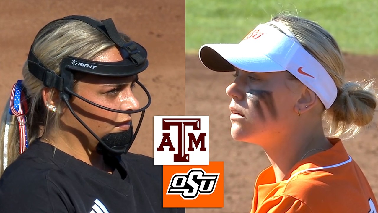 #23 Oklahoma State против #8 Texas A&M: лучшие моменты женского студенческого софтбольного матча,...
