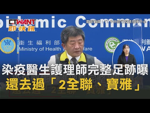 CTWANT 即時新聞》染疫醫生、護理師完整足跡曝　除了大江、星巴克…還去過「2全聯、寶雅」