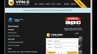 VPNSecure.me Windows SSH tunnelling client screenshot 4
