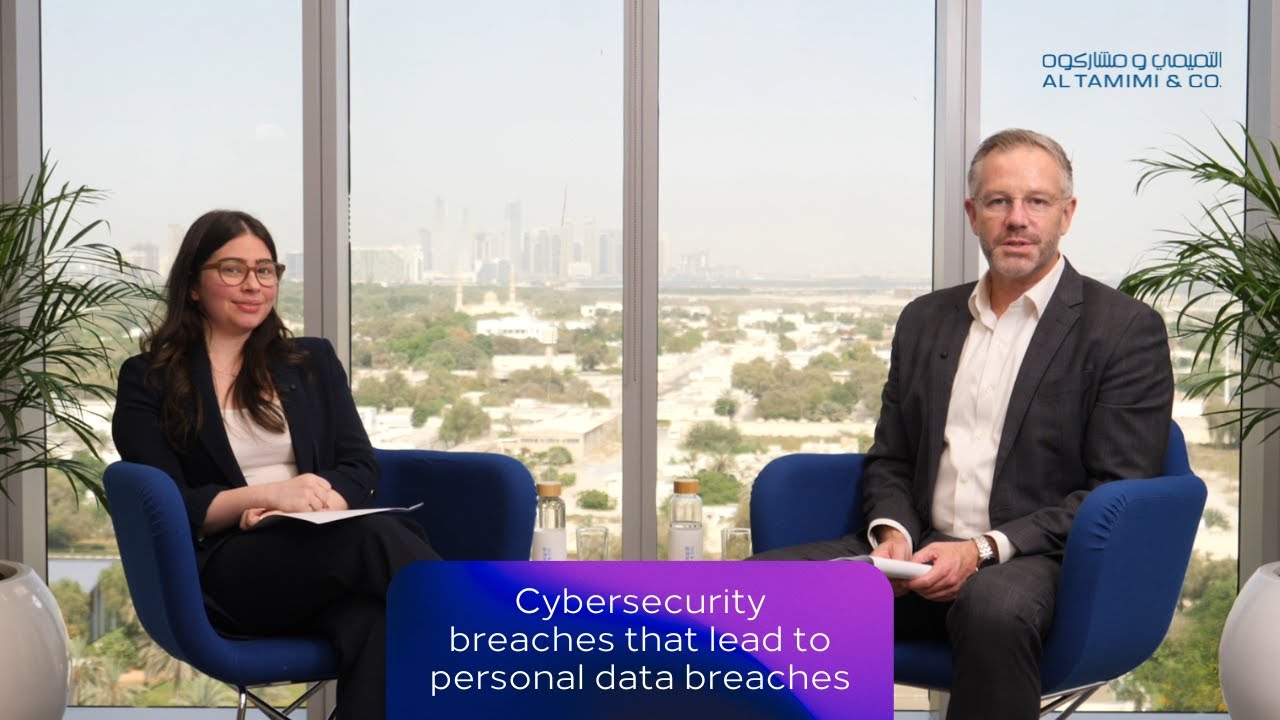 Cybersecurity breaches that lead to personal data breaches