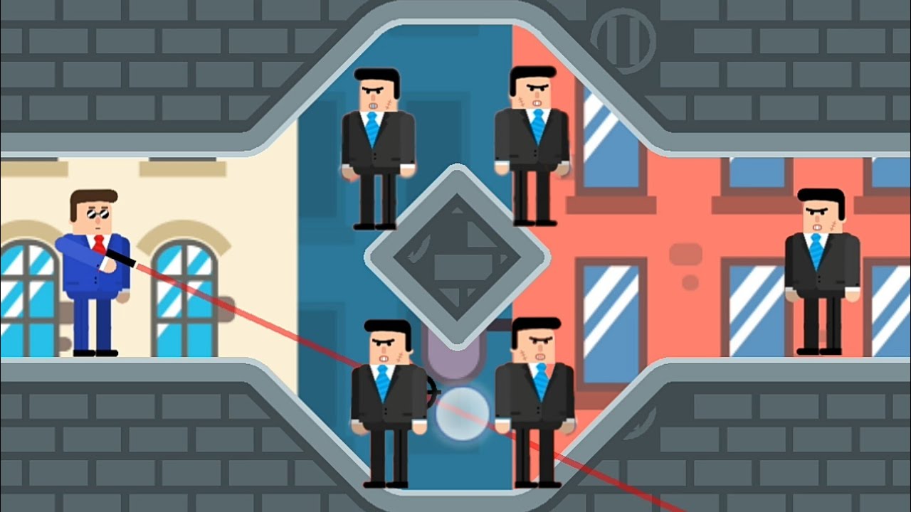 Mr bullet gameplay walkthrough - mobile game - all levels - chapter 1,2 - part 1.