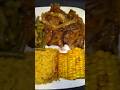 😋roasted pork chops rice green beans corn on the cob😋#biscuit #fyp #short don't own right this song