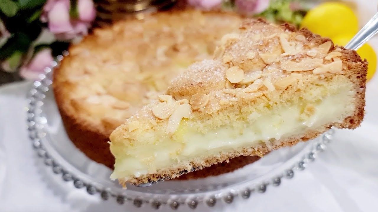 Лимонный пирог! С тающим во рту тестом и кремовой начинкой...