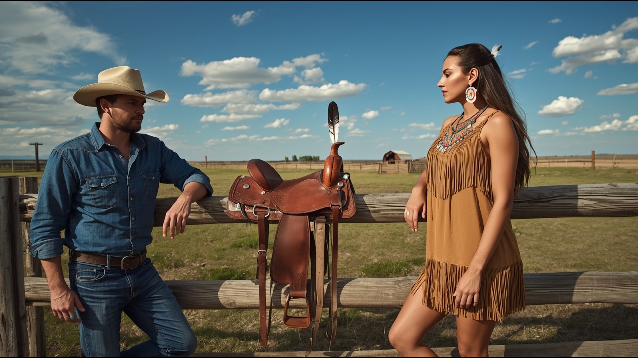 “A Broken Saddle Brings Unexpected Love — Rancher Meets Apache Woman|Cold Wind Cowboy