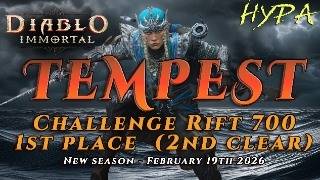 Challenge Rift 700 - Diablo Immortal Tempest is the KING of PVE  - 1st place build and second clear