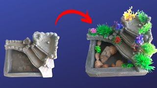 (Trailer) Amazing Ideas from Cement - DIY Beautiful Mini Waterfall Aquarium
