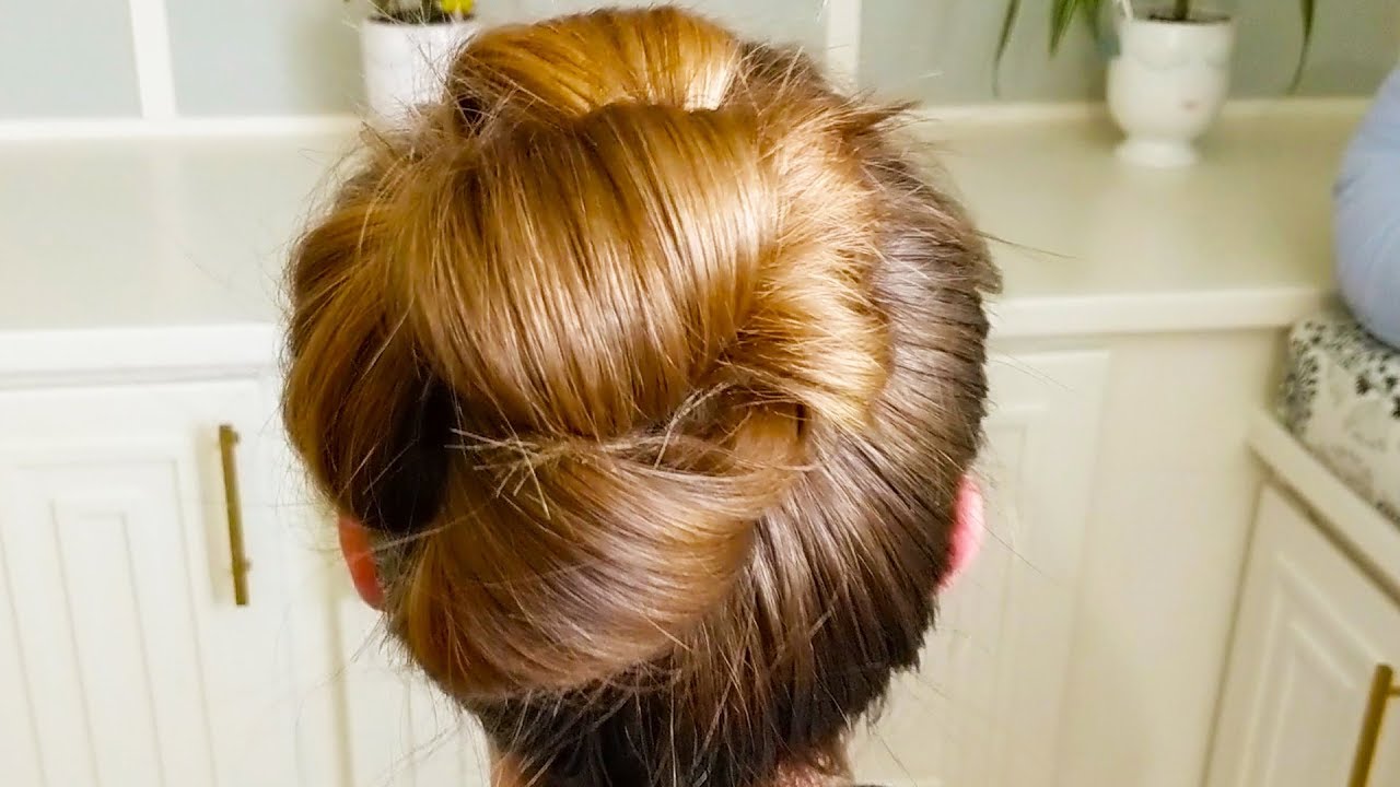 how to do a messy bun variation - EASY 2 minute hairstyle ...