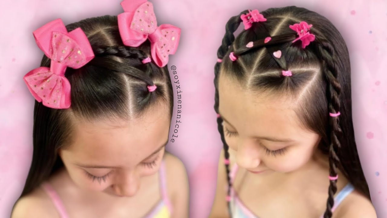 2 идеи причесок для девочек 😍💕 Легко, быстро и красиво 💖