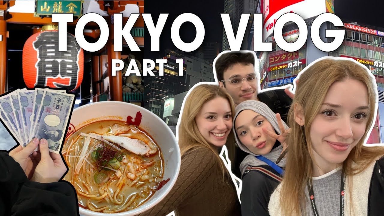 [ JAPAN VLog  ] 4 Kardeş Tokyo tatili #Part 1 / Cherry Blossom Starbucks | Halal Ramen | Shibuya