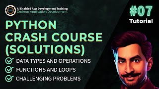 Python Programming (Crash Course) Solutions | Part #5 | Urdu/Hindi | Tutorial #7