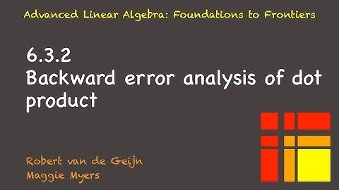 6.3.2 Backward error analysis of dot product