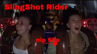 Slingshot Girl Ride - Fun Time Oops Nip Slip