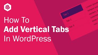 How to Add Vertical Tabs in WordPress