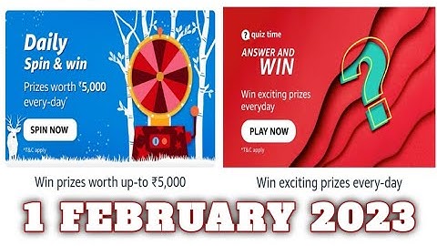 Amazon Funzone Quiz Answers Today|1 February 2023 | Daily Quiz Time