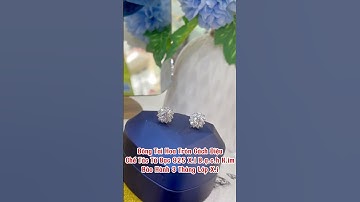 Trang Sức Xu Hướng 2025 Bông Tai Hoa Tròn Đính Đá Moissanite 5Li4 #giabaojewelry #jewelry