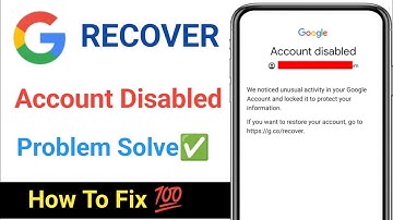Google account disabled recovery || how to recover disabled google account