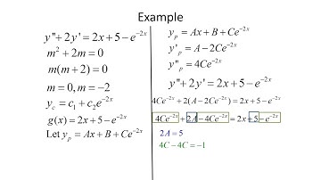Differential Equations: Undetermined Coefficients - Superposition Approach