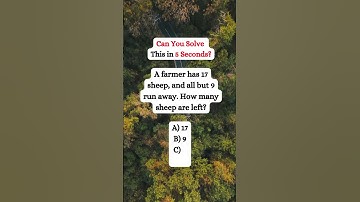 Quick Thinker Needed! Can You Solve This in 5 Seconds?