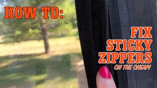 Quick Tip! How to Fix Sticky Zippers- Quick, Easy & Free!