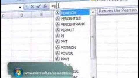 Microsoft Office Excel 2007 Tip - Auto-Complete