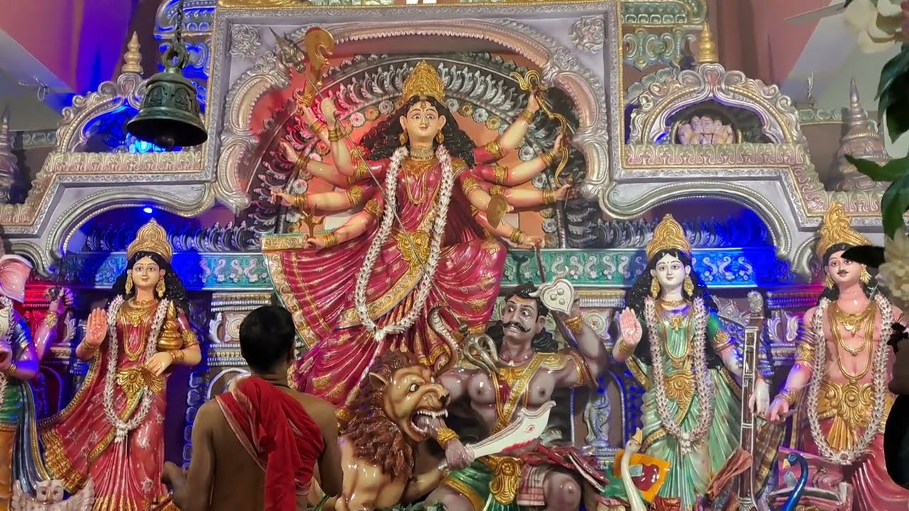 Maha Navami Sandhya Aarti at Kharghuli Sanatan Dharma Mandir, Guwahati, Assam (01/10/2025)