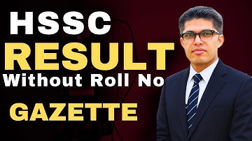 HSSC Result Gazette | HSSC Result Check Without Roll No