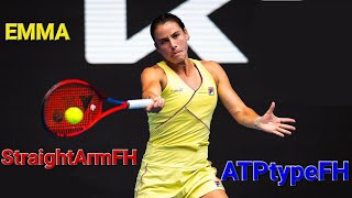 Emma Navarro Forehand - Straight Arm ATP style | Slow Motion Analyses