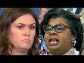 Sarah Sanders gets lrritated when Reporters Grill her on Trump Canceling Eagles Visit