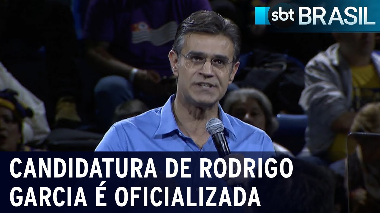 Candidatura de Rodrigo Garcia é oficializada durante evento em São Paulo | SBT Brasil (30/07/22)