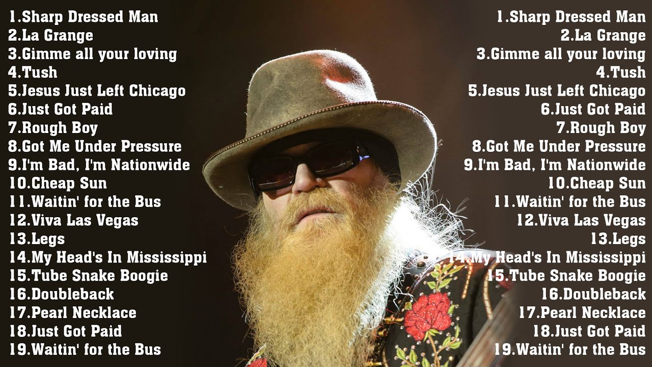 ZZ TOP GREATEST HITS 2025 💚💛 ️🙏 ️bluesrock zztop music classicrock