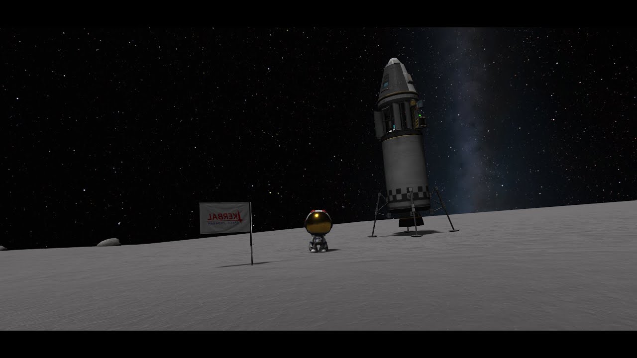 Kerbal Space Program Tutorial. First ever Mun landing (low tech) - YouTube