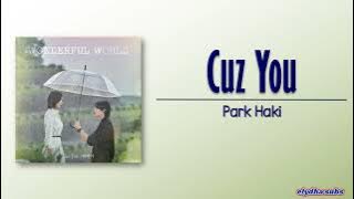 Park Haki - Cuz You (Wonderful World OST Part 1) [Rom|Eng Lyric]