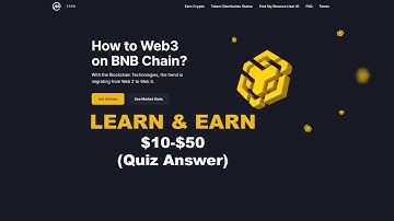 CoinmarketCap Learn & Earn (Earn $10-$50) || CMC Quiz answer || How to Web3 on BNB Chain?