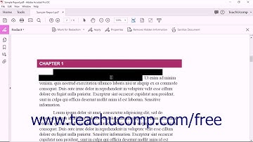 Acrobat Pro DC Tutorial Redacting Content in a PDF - Adobe Acrobat Pro DC Training Tutorial Course