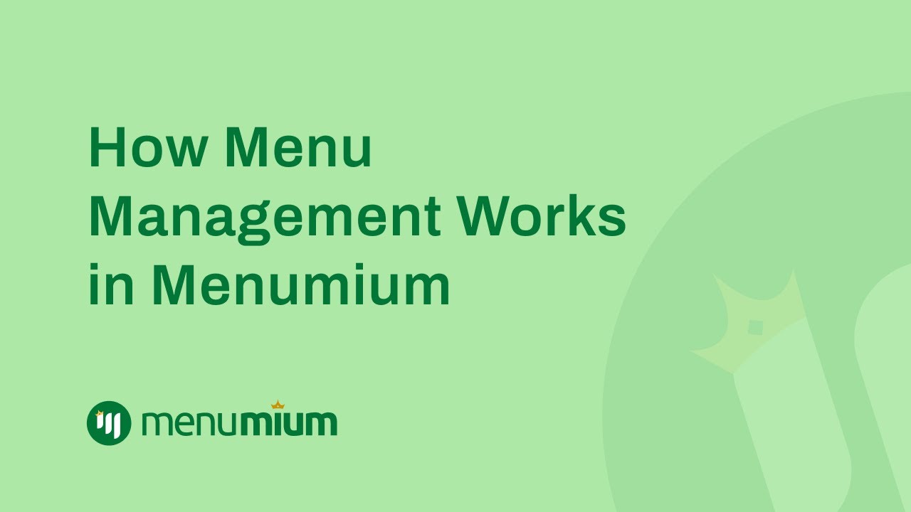 menu management | how menu management works? - youtube... How Menu Management Works in Menumium - YouTube