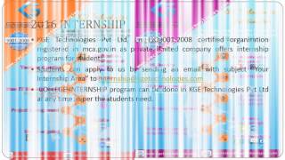 COLLEGE INTERNSHIP in KGE Technologies Pvt Ltd
