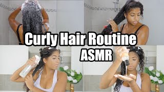 CURLY HAIR ROUTINE VERSION ASMR  *relaxant*