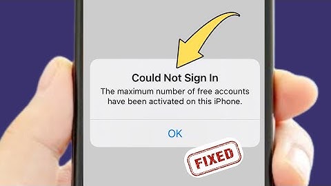 FIX Cannot Sign In Maximum Number of Free Accounts Have Been Activated Error in iPhone