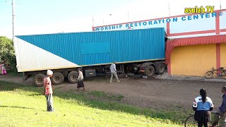 SHOCKING ACCIDENT: Trailer Goes OffCourse, Crashes Into Church Along Nakuru-Nairobi Highway inMbaruk