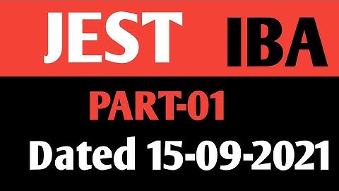 Today JEST IBA STS TEST DATED 15-9-2021| JEST test in sindh dated 15-09-2021