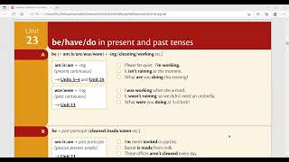 Unit - 23 be/have/ do in present and pat tenses