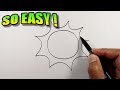 How to draw a sun  simple drawings