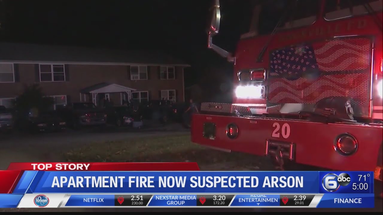 Apartment fire suspected to be arson - YouTube
