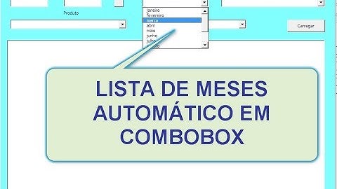 Controle de Estoque com Excel - Inserir Lista de MESES em Combobox - Aula 18
